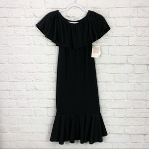 Lularoe Cici Mermaid Flounce Ruffled Dress NWT XXS